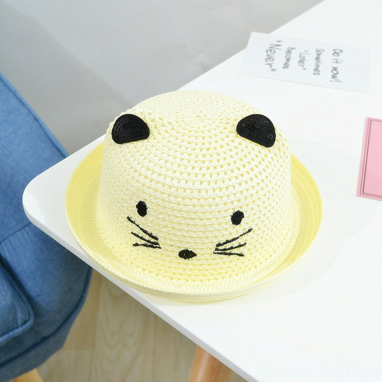 TAIAOJING Kids Hats Toddlers Sun Hat Boys Hats Cat Summer Caps