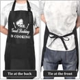 thumbnail image 5 of Funny Grilling Aprons for Men, Black Grilling Cooking Barbecue Apron for Men Funny, Adjustable Grill Apron with Pockets for Dad Husband Kitchen Cooking Baking BBQ, 5 of 6