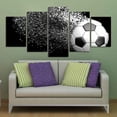 thumbnail image 3 of Billuyoard 5 paneles de lienzo de fútbol roto, pintura impresa, póster sin marco, imagen para decoración de pared de oficina en casa Artesanía No.01, 3 of 6