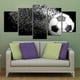 thumbnail image 2 of Injueey 5 paneles de lienzo de fútbol roto, pintura al óleo impresa sin marco, póster al óleo, imagen para decoración de pared de oficina en casa Artesanía No.01 Injueey JJ13394-01, 2 of 6