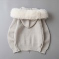 thumbnail image 2 of WXFAZCVU Girls Full Zip Cardigan Sweater Fall Winter Loose Fit Lightweight Outerwear with Hood Size 14-15 Years, 2 of 4