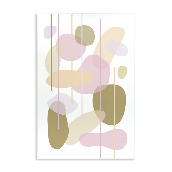 Stupell Industries Oblong Opaque Shapes Abstract Painting Unframed Art Print Wall Art, 10 x 15