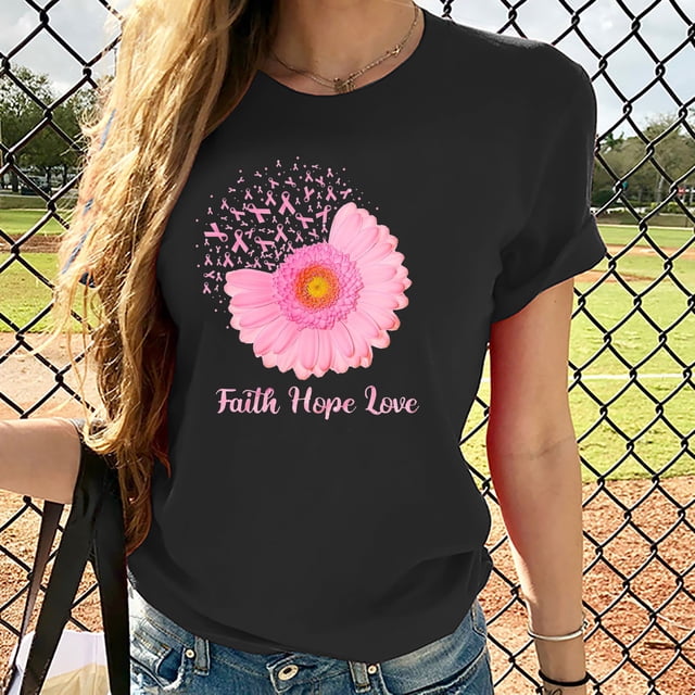 Meichang T-Shirts à Manches Courtes pour Femmes Nouveauté Drôle Imprimé Floral T-Shirts Décontractés Col Rond Confortables Légers Hauts
