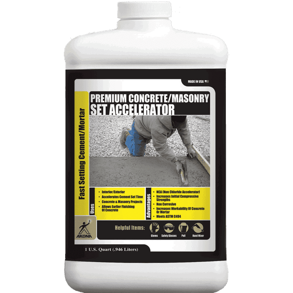 Akona Concrete/Masonry Set Accelerator Industrial Sealant, Quart