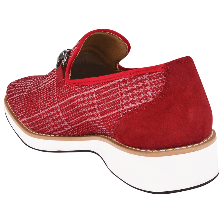 LIBERTYZENO Mens Classic Formal Shoes Slip On Loafers, Red  display picture 3