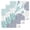 White turquoise navy blue, variant on Teal Blue Coastal Kitchen Dish Towels for Drying Dishes Set of 3, Summer Lobster Coral Nautical Waffle Weave Microfiber Hand Tea Bathroom Towels Quick Dry & Absorbent Towel 15.7x23.6