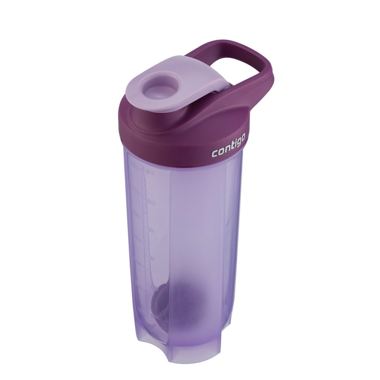 Contigo Fit Shake & Go Shaker Bottle with Snap-Lid Purple Lavendar
