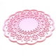 thumbnail image 3 of GOOHOCHY 4 piezas lindo patrón de encaje hueco translúcido antideslizante con aislamiento redondo taza de silicona posavasos tapetes almohadillas titulares (rosa), 3 of 6