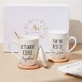thumbnail image 1 of Juego de tazas de café AW BRIDAL Ceramic, 350 ml, para parejas recién comprometidas, 1 of 9