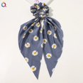 thumbnail image 1 of Fashion Leopard Print Bow Satin Girls Elastic Hair Bands Long Ribbon Ponytail Scarf Hair Tie Women Scrunchies Hair Accessories, 1 of 4