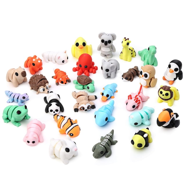 Set de figuras de animales Gencokok de 30 piezas impresas en 3D
