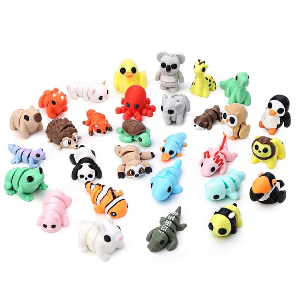 Set de figuras de animales Gencokok de 30 piezas impresas en 3D