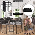 thumbnail image 5 of KISPATTI Dog Playpen Outdoor, 8 Panels Dog Fence 40" Indoor Pet Pen for Large/Medium/Small Dogs Heavy Duty Pet Exercise Pen for Puppy/Rabbit/Small Animals Portable Playpen for RV Camping Garden Yard, 5 of 8