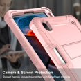 thumbnail image 6 of Dteck Case for Apple iPad mini 6th Generation 8.3" (2021),Shockproof Rugged Rubber Armor 3-Layer Protection Case Hybrid Hard Kicstand Cover for iPad mini 2021,Rosegold, 6 of 8