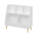 thumbnail image 4 of Gewnee Children's Bookshelf and Toy Storage Rack, 5-Level  Wooden Bookshelf, Two-Layer Storage Display Stand with Legs, Suitable for Bedrooms, Baby Rooms,White, 4 of 5