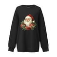 thumbnail image 5 of Lorytime Oversized Sweatshirt for Women Christmas Santa Claus Plush Shirt Crew Neck Long Sleeve Pullover Loose Tops, 5 of 5