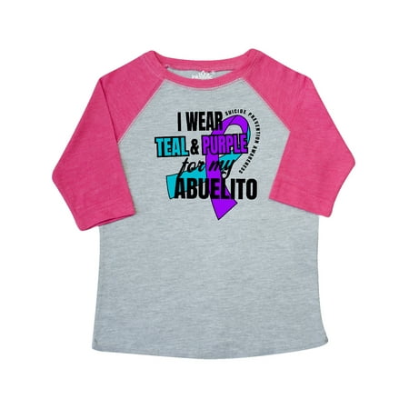 

Inktastic Suicide Prevention I Wear Teal and Purple for My Abuelito Gift Toddler Boy or Toddler Girl T-Shirt