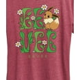 thumbnail image 3 of Pokémon - Eevee Floral - Women's Short Sleeve Graphic T-Shirt, 3 of 5