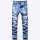 thumbnail image 1 of Pantalones vaqueros largos para hombre, nueva moda, con bolsillos, botones y cremallera, tendencia vaquera con personalidad, vaqueros para hombre., 1 of 9
