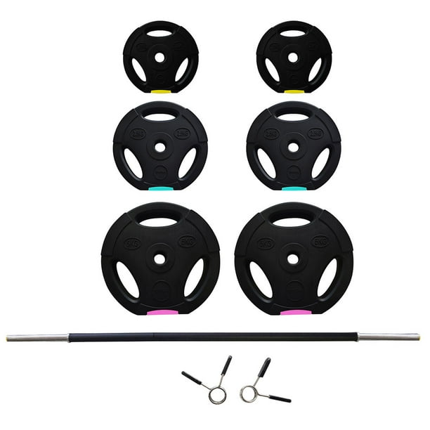 ScSPORTS® Juego De Pesas - 30kg, Pesas 2x2,5 / 5 / 7,5kg, 30mm