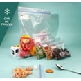 thumbnail image 4 of - Gallon Zip Storage Bags, 200 Count, Double Zipper Seal, Easy Grip Open Tabs, Write-On Space, BPA-Free & Heavy Duty, Microwave Safe, Non-StandUp, 4 of 5