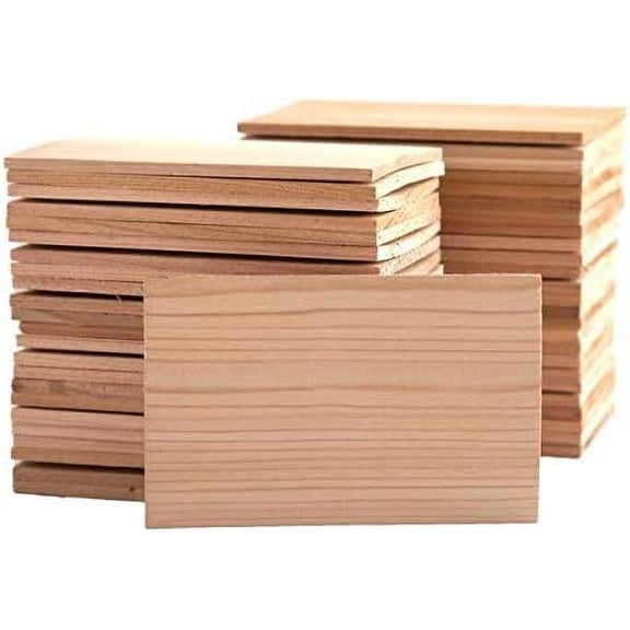 Bulk 50-Pack 5" x 7" Western Cedar Grilling Planks Perfect Quantity for Restaurants, Chefs, and Deli's - Great for Adding Flavor and for Presentation - USA-Made and Sourced