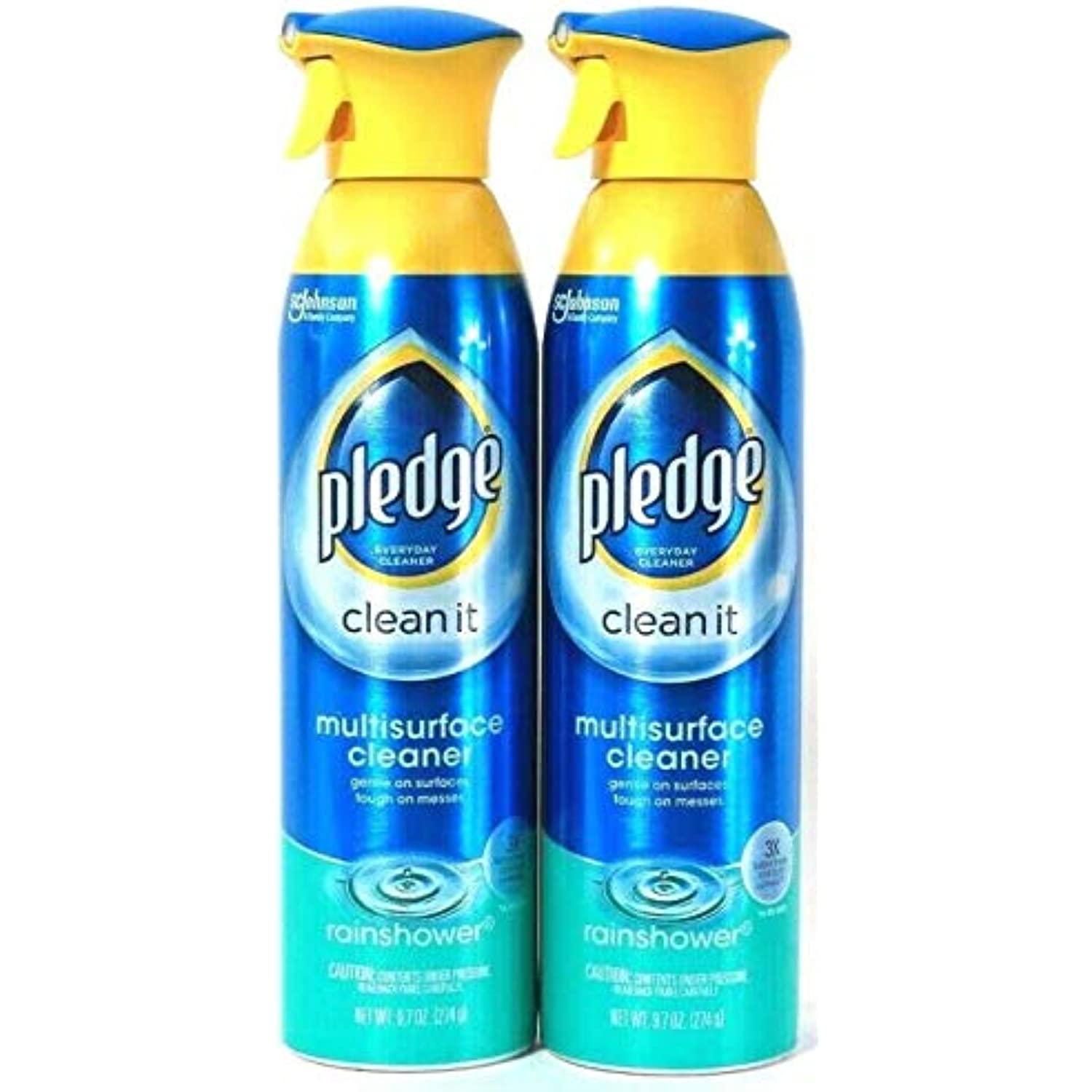 Pledge MultiSurface Cleaner, Rainshower, 9.7 Oz