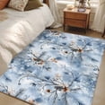 thumbnail image 4 of 3'x5' Area Rugs, Blue Winter Botanical Indoor Outdoor Area Rug for Living Room Bedroom, Pine Cone Leaves Farmhouse Washable Bathroom Rugs Kitchen Floor Carpet Mats Home Decor Aesthetic, 4 of 8