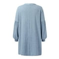 thumbnail image 5 of Hanerdun Women Open Front Cardigans Female Solid Cardigan Sweaters Blue L, 5 of 5