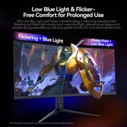 ABS 34 Ultrawide UWQHD 2K 1440P (Quasi 4K) 240Hz with AMD FreeSync 1ms HDR400 1500R Curved Gaming Computer Monitor with Height Adjustable stand GQ341NE