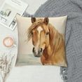 thumbnail image 2 of Nawypu  Horse Pillow Cover,Watercolor Horse in The Stable Art Painitng Cushion Covers Home Decorative Throw Pillowcases, 2 of 5