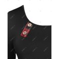 thumbnail image 4 of Camiseta a Cuadros Pañuelo Tamaño Plus Rosegal  Mangas largas de talla grande, 4 of 5
