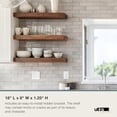thumbnail image 3 of UltraShelf Solid Wood Floating Shelf for Wall Decor, Walnut, 18" Long x 8" Deep, 3 of 6