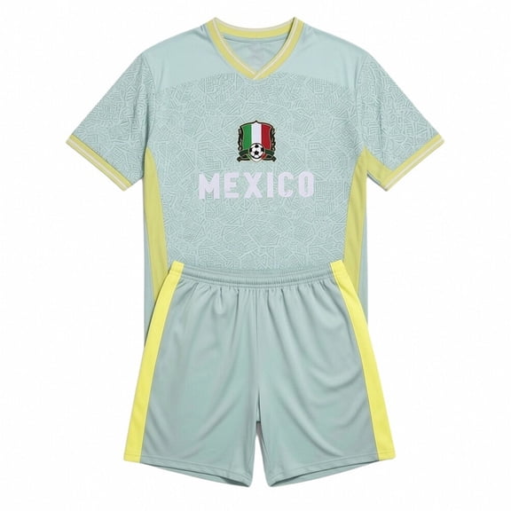 Tiijoy Toddler Boys Athletic Outfits Team Mexico Soccer Uniform Sports Shorts Set, Sizes 3-14