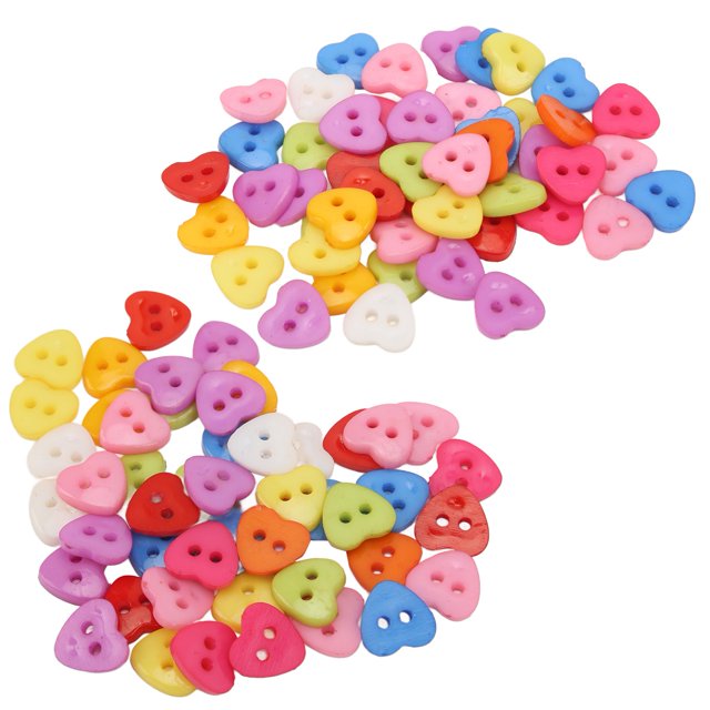 Resin Buttons, 100pcs Sewing Buttons Waterproof And Durable For DIY Hand-Made 12.5MM,15MM,18MM