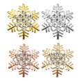 thumbnail image 4 of Advancent Conjunto de servilletero navideño festivo con exquisito detalle de diamantes de imitación. El servilletero se ve delicado Kits de decoración para fiestas oro, 4 of 6