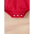 thumbnail image 6 of Gureui Baby Girls Boys Christmas Romper Red Long Sleeve Crew Neck Dinosaur Print Casual Romper, 6 of 9