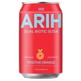 thumbnail image 2 of ARIH Prebiotic & Postbiotic Soda, Positive Orange, 12 fl oz Cans, 4 Pack, 2 of 8