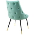 thumbnail image 6 of Modway Adorn Tufted Performance Velvet Dining Side Chair in Teal, 6 of 10