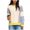 A Yellow, variant on Long Sleeve Shirts for Women Casual Tunic Tops Women Fashion Casual Printed Round Neck Loose Capless Sweatshirt Top Great Gifts for Less White L