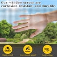thumbnail image 6 of IAJXWI 36" x 100' Window Mesh Screen Roll, Heavy-Duty Screen Roll, Replacement Door Patio Screen with Cat Dog Proof Metal Porch Screen, Gray, 6 of 9