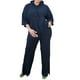 thumbnail image 1 of Puntoco Conjunto de camisa y top de manga larga con cuello redondo y pantalones umbilicales con fugas para mujer Puntoco Puntoco-6425, 1 of 6