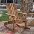 thumbnail image 4 of Noble House Malibu Acacia Wood Adirondack Rocking Chair in Natural Stained, 4 of 23