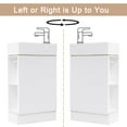 thumbnail image 3 of Bellemave 18.6” Small Bathroom Vanity Set with Sink and Left or Right Side Storage White Bathroom Storage Cabinet Free Standing Single Basin Vanity (18.6”, Left or Right Side Storage), 3 of 11
