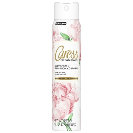 (2 Pack) Caress Botanicals Body Spray for Women Pink Peony 3.1