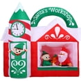 thumbnail image 3 of Christmas Time 6-Ft. Inflatable Santa's Workshop with Lights | Festive Outdoor Holiday Blow-Up Decor | Christmas Decoration | Blower, Stakes, Ropes, and Storage Bag Included | CT-SWRKSHP061-L, 3 of 11