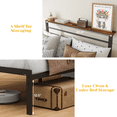 thumbnail image 6 of UIOWIO Queen Metal Bed Frame with Upholstered Headboard & Storage Shelves, Bed Frame with Storage & Charging Station, No Box Spring Needed, Easy Assembly, 6 of 8
