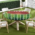 thumbnail image 5 of American Football Field Round Fitted Tablecloth with Elastic Edge,Water-Resistant Retro Green Sport Grass with Numbers Table Cover for 48-52" Found Tables Rugby Table Cloth for Dinner,Outdoor,Patio, 5 of 7