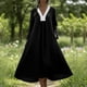 thumbnail image 4 of Vestido de Verano Casual de las Mujeres sin Mangas Gradual Vestido Largo con Cuello en V, Maxi Suelto Fluido para la Playa Y el Uso de Vacaciones, 4 of 8