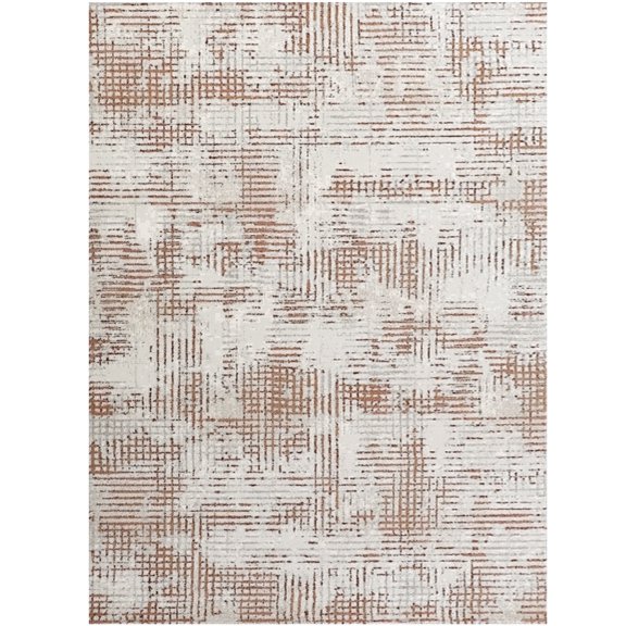 Tervannor 6x9 Area Rug, Soft Dense Pile Modern Geometric Rug, 0.47in Waterproof Stain Resistant Floor Cover for Home Bedroom